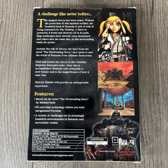 Auryn Quest PC Video Game Based On Neverending Story 2002 Sealed - Picture 5 of 10